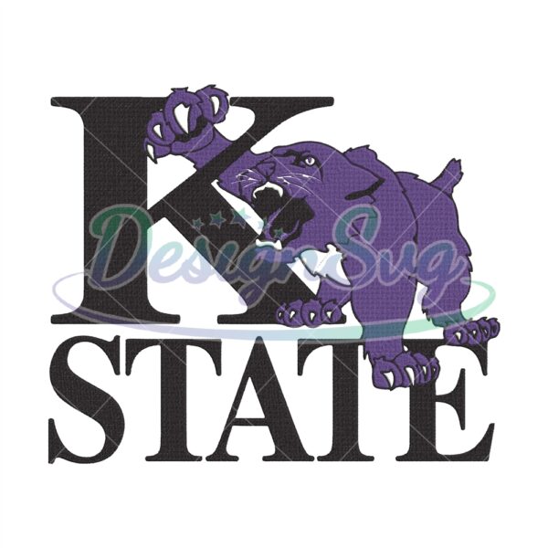 Kansas State Wildcats Logo Embroidery Design