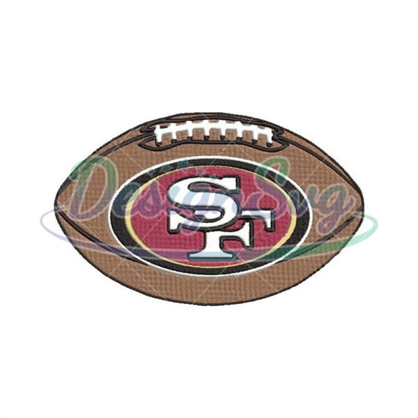 San Francisco 49ers Ball Embroidery Design