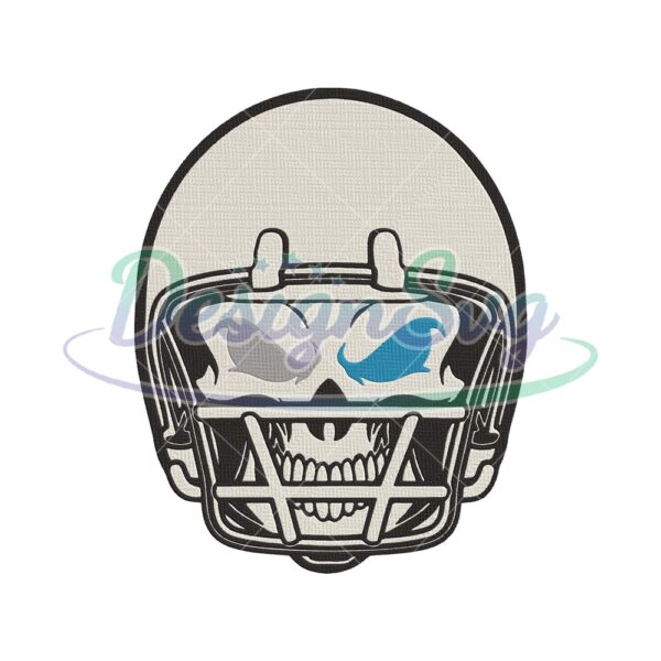 Skull Helmet Detroit Lions Embroidery Design