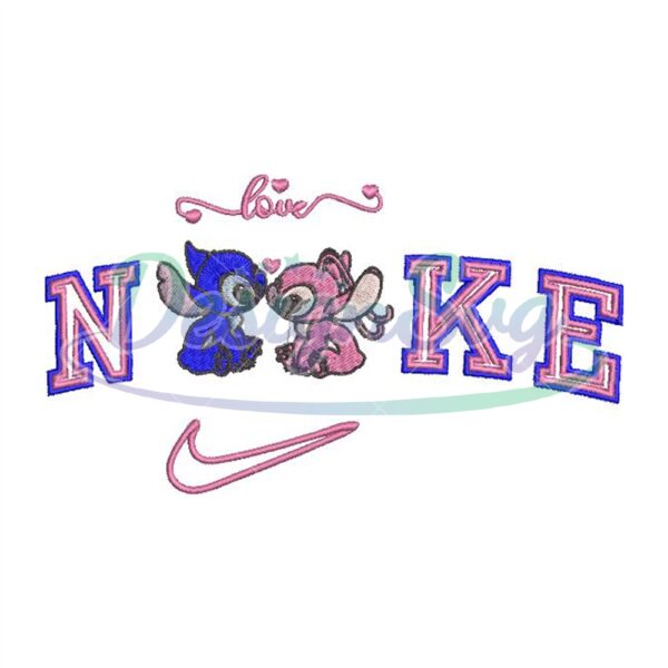 Nike Stitch Couple Embroidery Design