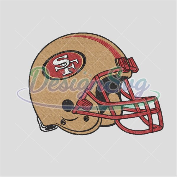 Helmet San Francisco 49ers Embroidery Design