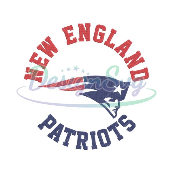 Logo Head USA New England Patriots Embroidery