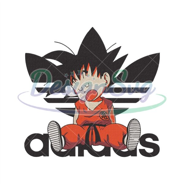 Goku Sleep Logo Adidas Embroidery Designs