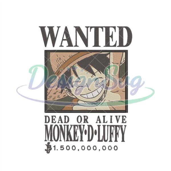 Bounty Luffy Embroidery Design