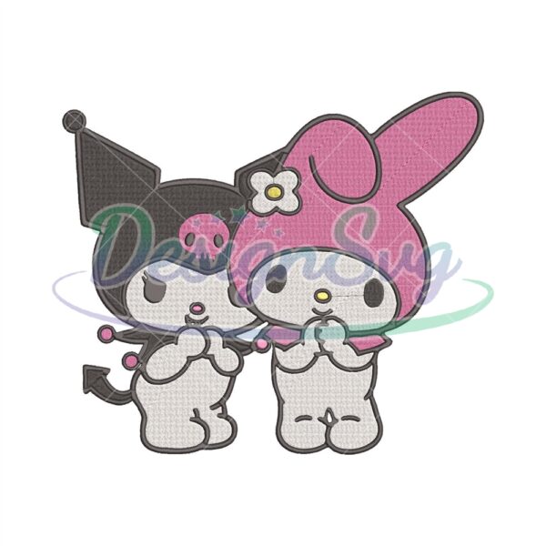Melody Kuromi Embroidery Design