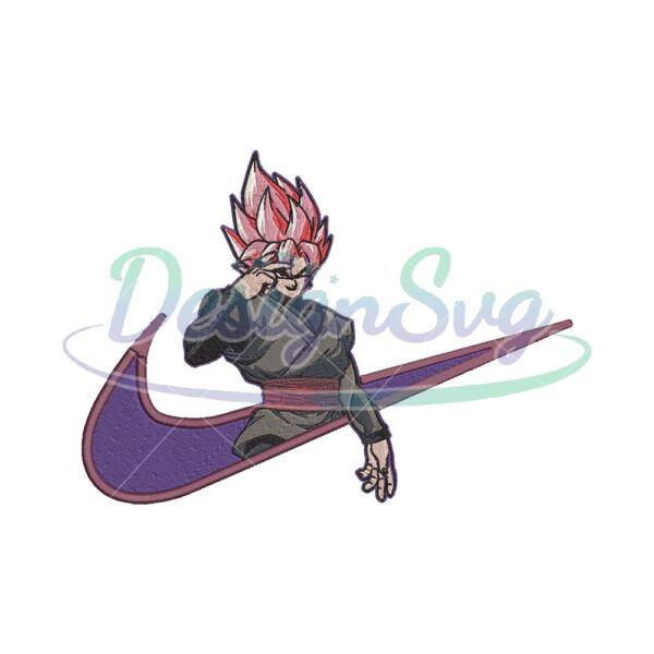 Goku Black Super Saiyan Rose Embroidery