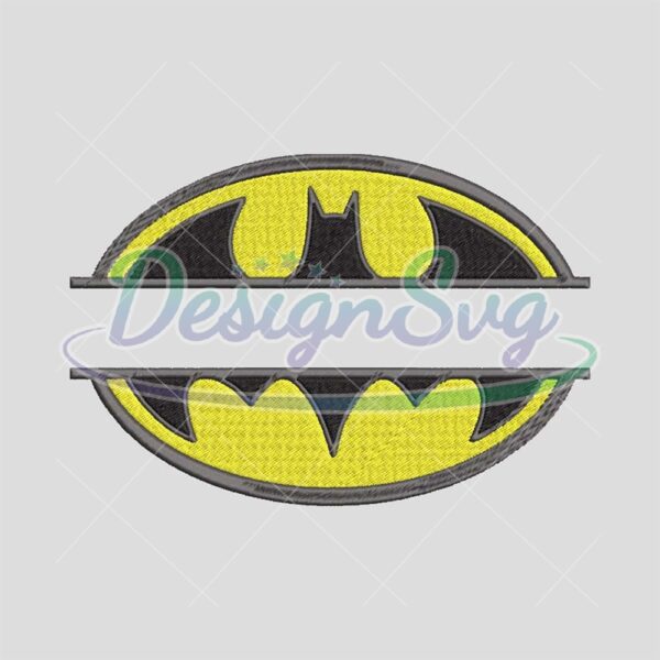 Batman Logo Monogram Embroidery Designs