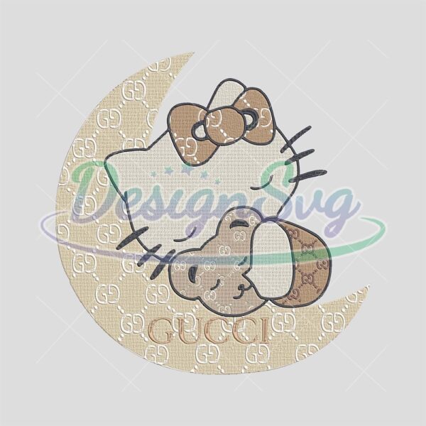 Hello Kitty Gucci Logo Embroidery Design