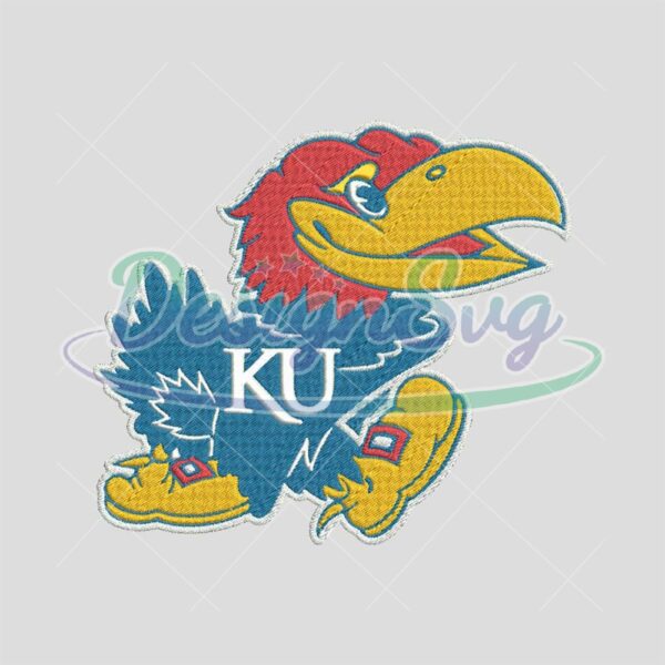Kansas Jayhawks Logo Embroidery Design