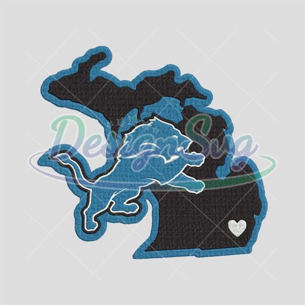 Detroit Lions Embroidery NFL Logo Designs