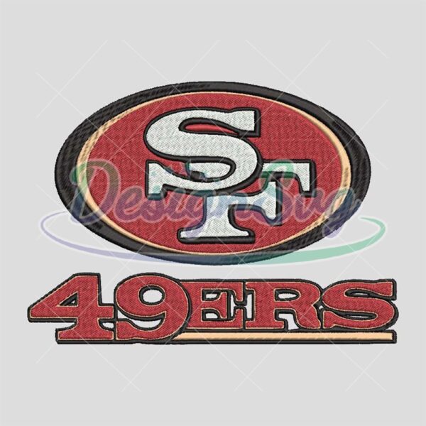 San Francisco 49ers Embroidery Design NFL