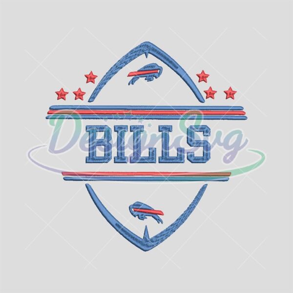 Buffalo Bills Ball Logo Embroidery Design