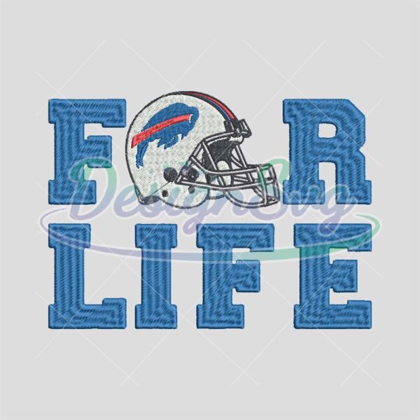 Buffalo Bills For Life NFL Embroidery Design
