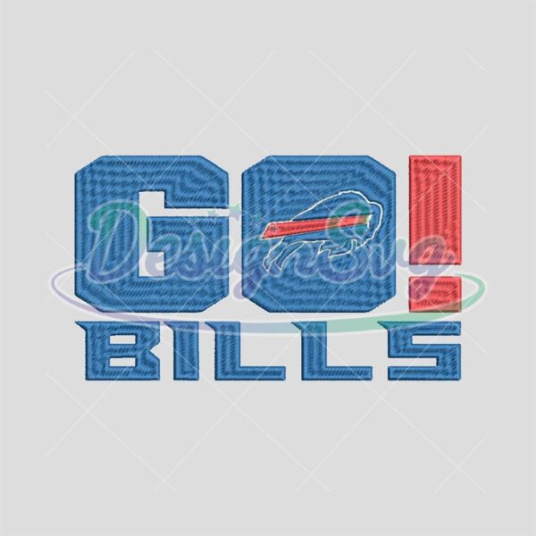 Buffalo Bills Go Embroidery NFL Design