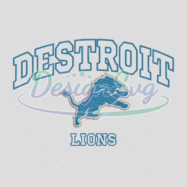 Detroit Lions NFL Logo Embroidery Files