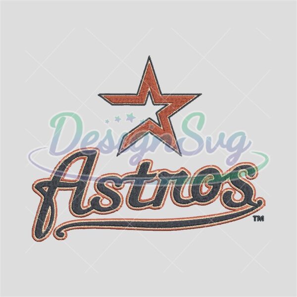 Logo Embroidery Houston Astros Design