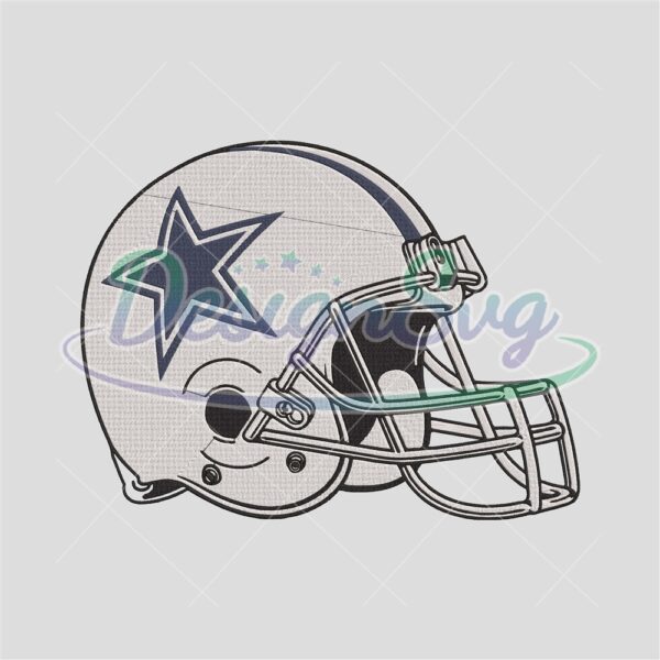 Dallas Cowboys Helmet Hat Embroidery Design