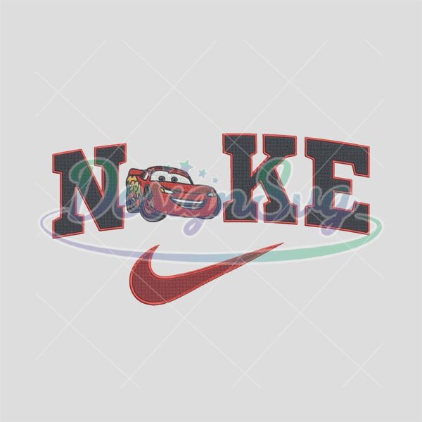 Lightning Mcqueen Nike Embroidery Design