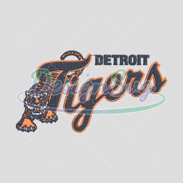 Detroit Tigers Logo Embroidery Designs