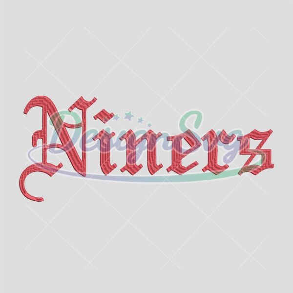 Niners 49ers NFL Embroidery File
