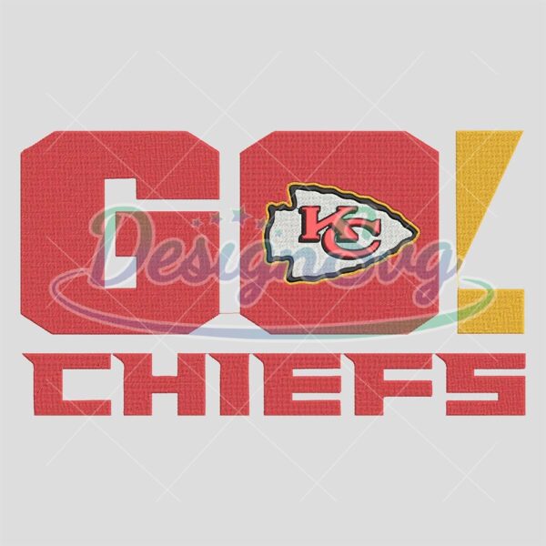 Go Kansas City Chiefs Embroidery Design