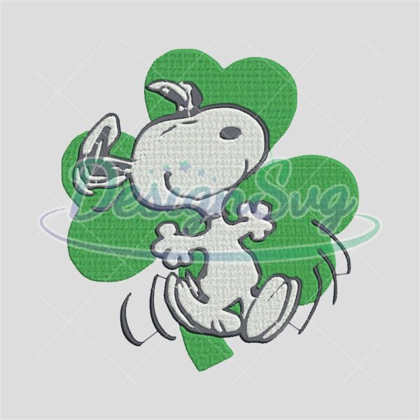 Snoopy St Patricks Day Embroidery Design