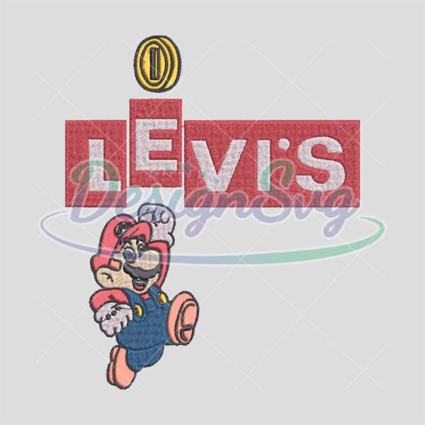 Levi s Mario Embroidery Design
