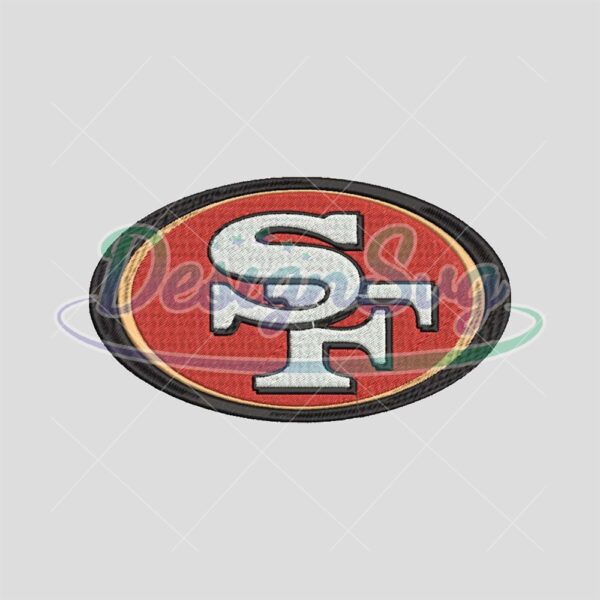 SF San Francisco 49ers Logo Embroidery Design