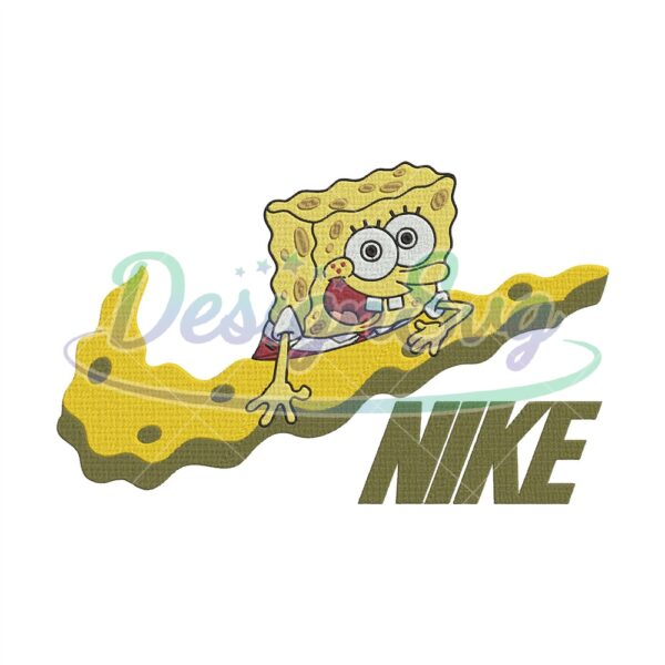 Spongebob Nike Embroidery Cartoon Design