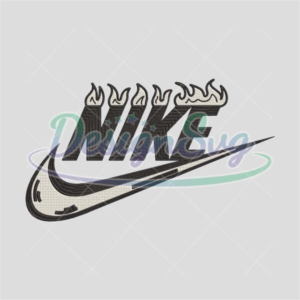 Nike Flame Embroidery Design