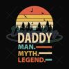 Daddy Man Myth Legend Svg Retro Sunset