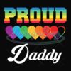 Lgbt Proud Daddy Rainbow Heart Svg