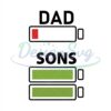 Dad And Sons Life Battery Svg