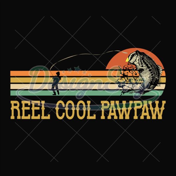 Reel Cool Pawpaw Svg Vintage Fishing
