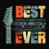 Best Dad Ever Retro Guitar Svg Design