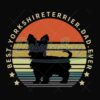 Best Yorkshire Terrier Dad Ever Retro Sunset Svg