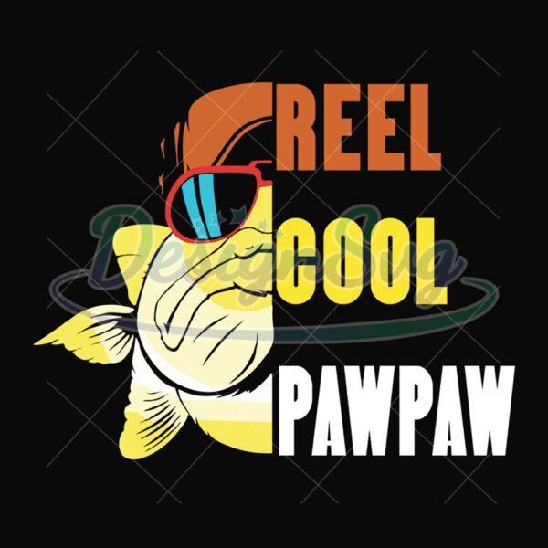 Reel Cool Pawpaw SVG Big Fish Wears Glasses