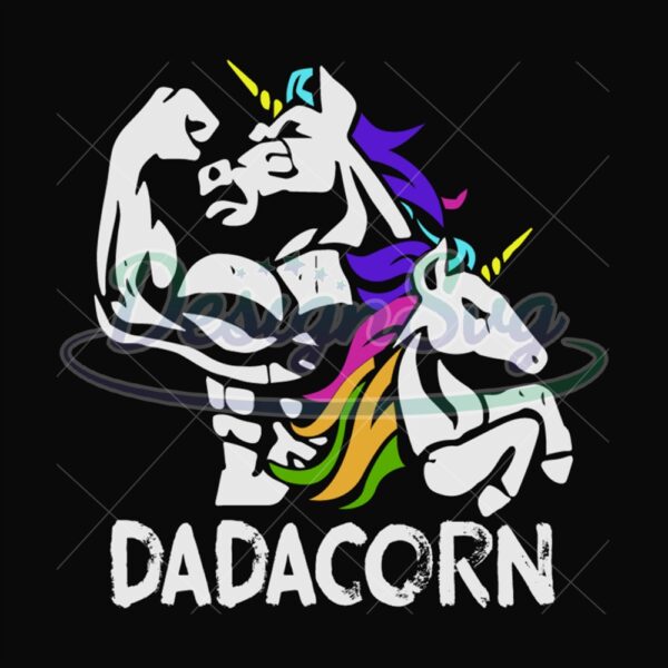 Cool Dadacorn Svg Gift For Father