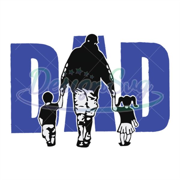 Happy Dad With Kids Svg File For Cricut