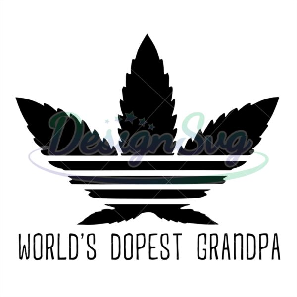 Worlds Dopest Grandpa Cannabis Gift Svg