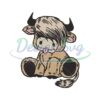 Cow Highland Embroidery Design