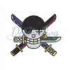 Zoro Skull Embroidery Design Pes File