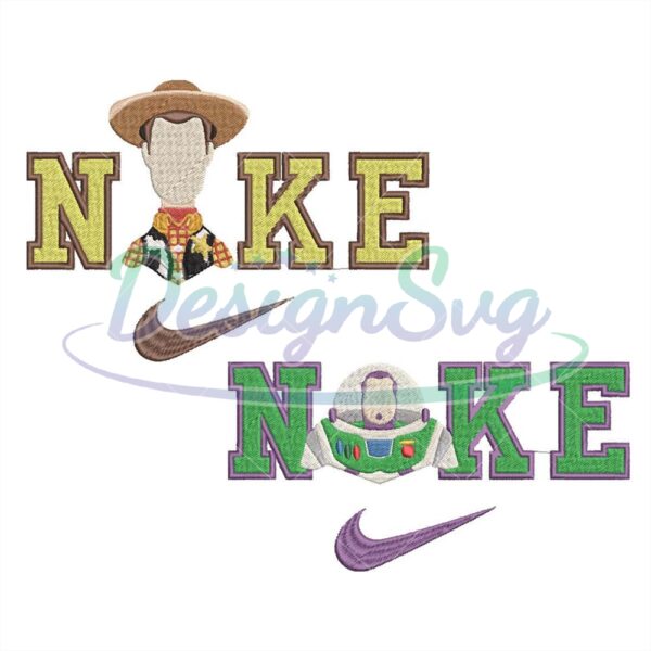 Nike Toy Story Couple Embroidery Design