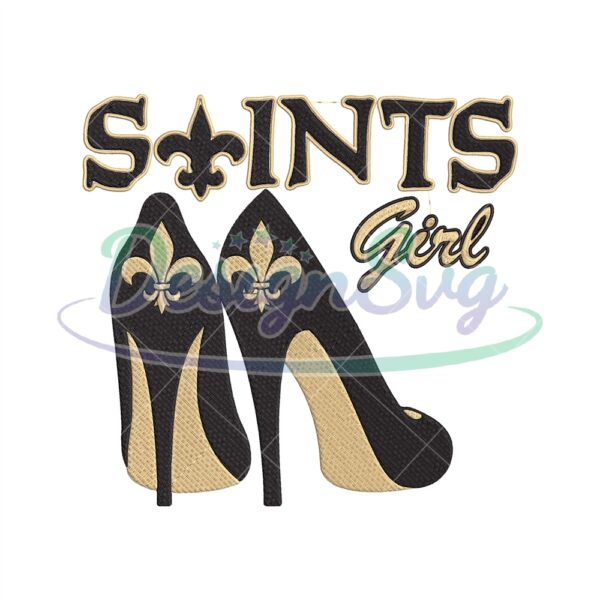 Girl New Orleans Saints Embroidery Design