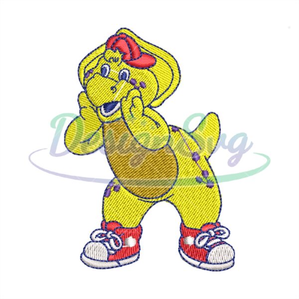 BJ The Dino Embroidery Design