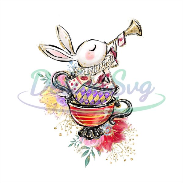 queen-of-heart-white-rabbit-alice-tea-party-cup-png