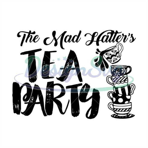 the-mad-hatter-tea-party-tea-cups-silhouette-svg