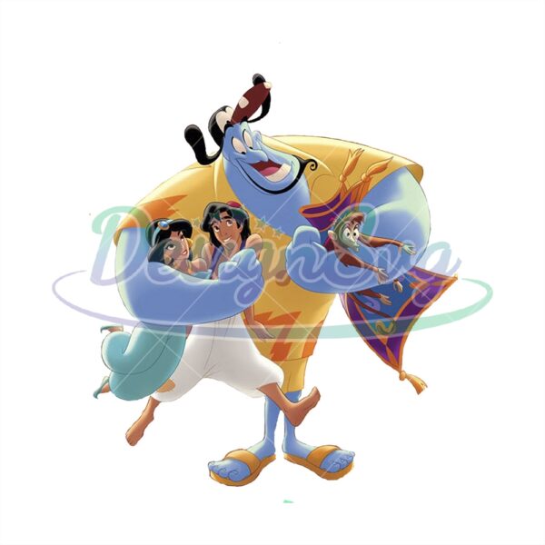 aladdin-jasmine-genie-and-abu-disney-cartoon-friends-png-file