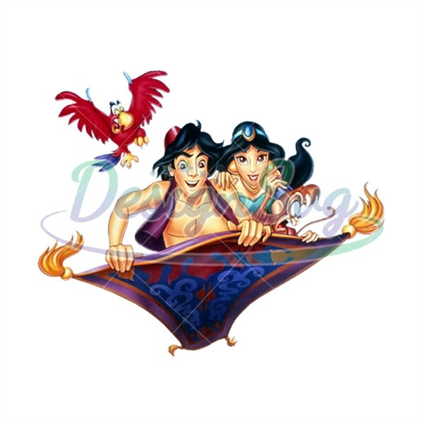 aladdin-jasmine-abu-running-away-from-iago-on-the-flying-carpet-png