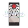Hanafuda Rising Sun Earring Embroidery File
